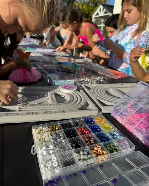 Bead bar trays and bead boards at a jewelry party
